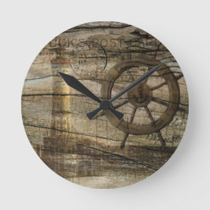 Horloge Ronde Phare de la roue marine principale côtière