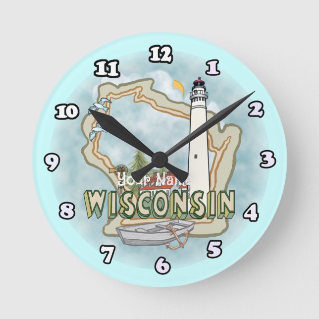 Horloge Ronde Phare du Wisconsin (Recto)