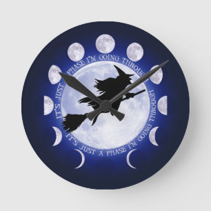 Horloge Ronde Phase de la lune des sorcières