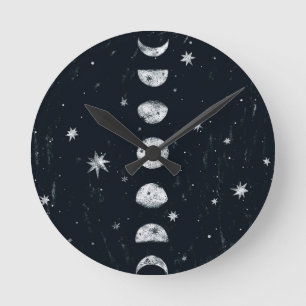Horloge Ronde Phases de l'horloge lune Acrylique du Mur