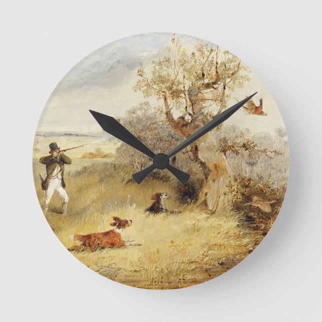 Horloge Ronde Pheasant shooting (oil on canvas) 2 (Recto)