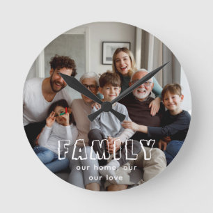 Horloge Ronde Photo de famille