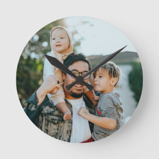 Horloge Ronde Photo de famille personnalisée
