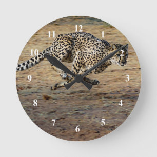Horloge Ronde Photo de Wildlife Cheetah Running