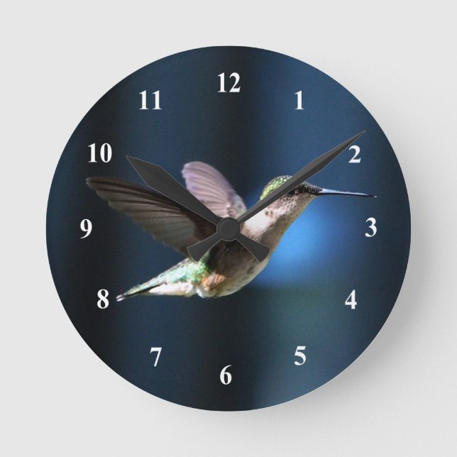Horloge Ronde Photo de Wildlife Hummingbird (Recto)