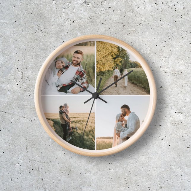 Horloge Ronde Photo moderne 4 (Créateur téléchargé)