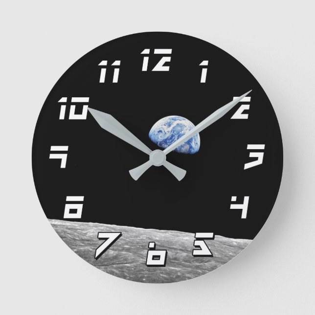 Horloge Ronde Photo Orbite lunaire Apollo 8 de la NASA (Recto)