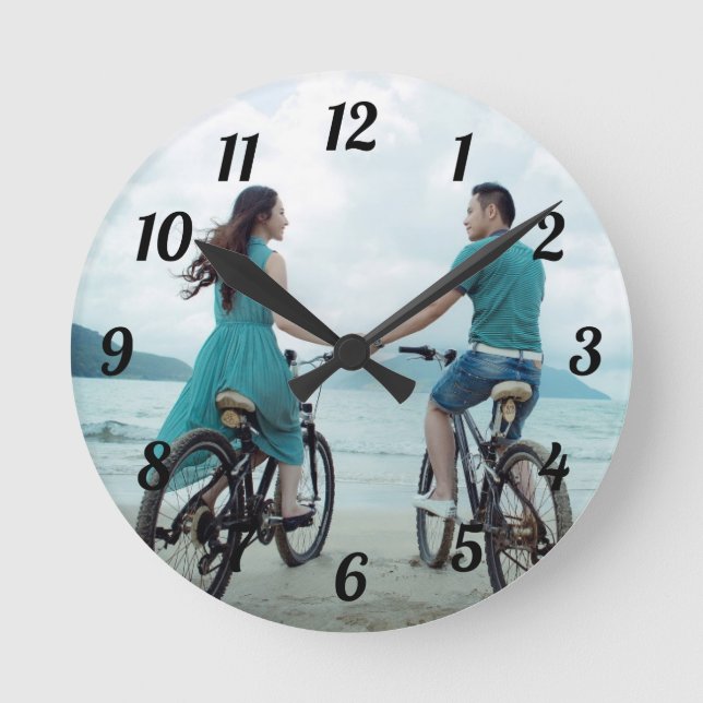 Horloge Ronde Photo personnalisée (Recto)
