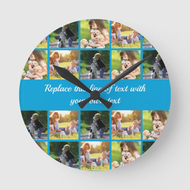 Horloge Ronde photocollage et texte (Recto)