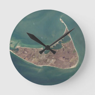 Horloge Ronde Photographie de satellite de Nantucket