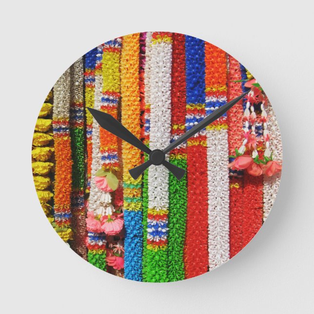Horloge Ronde Phuang Maalai - Jardin Floral Thaï (Recto)