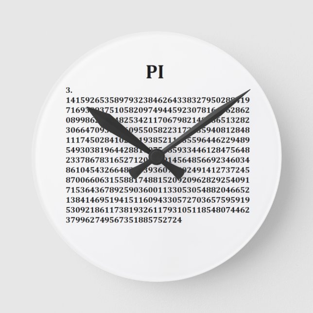 Horloge ronde Pi (Recto)