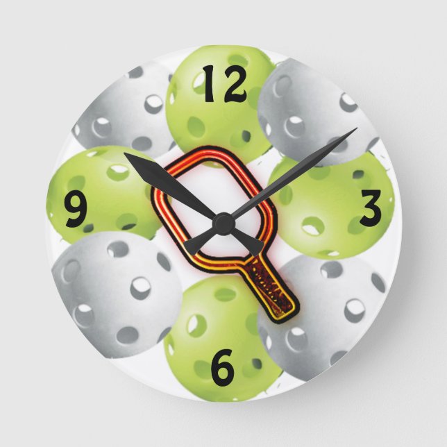 Horloge Ronde Pickleball clock (moyen) (Recto)