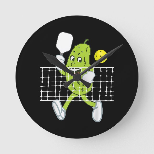 Horloge Ronde Pickleball Jouer - Drôle Pickleball Paddle (Recto)