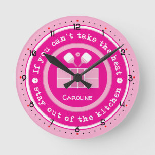 Horloge Ronde Pickleball : si vous ne pouvez pas prendre le text