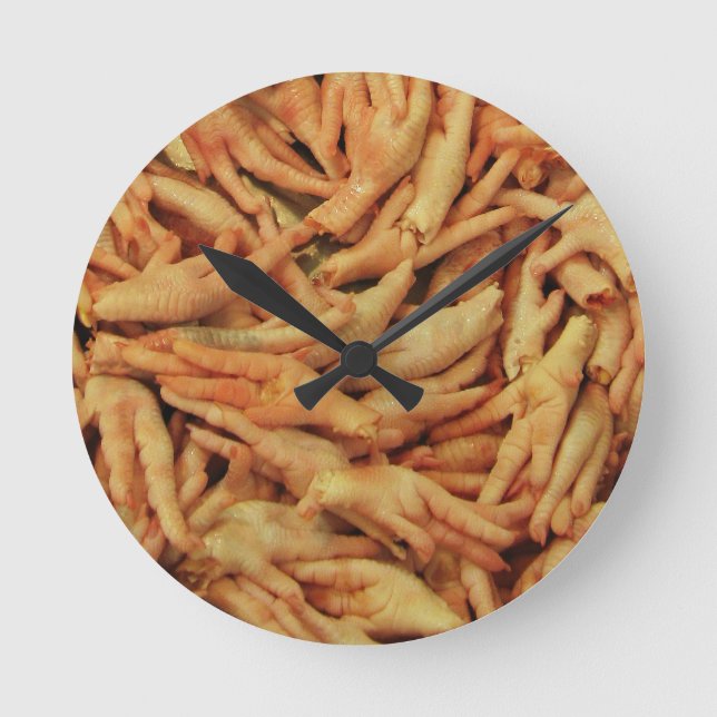 Horloge Ronde Pieds de poulet cru (Recto)