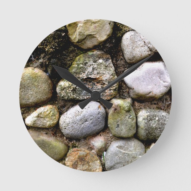 Horloge Ronde Pierre de champ, rochers, pierre en détresse, pier (Recto)