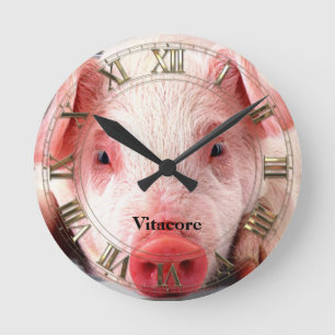 Horloge Ronde Pig