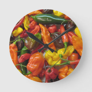 Horloge Ronde Pile de piment