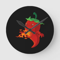 piment chaud rouge avec flamme