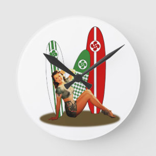 Horloge Ronde Pin-up Basque France
