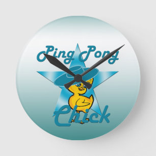 Horloge Ronde Ping Pong Chick #7
