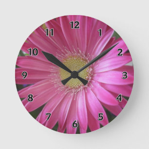 Horloge Ronde Pink Daisy Princess