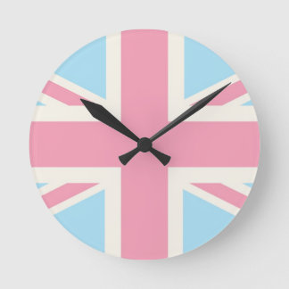 Horloge Ronde Pink Lovely Classic Union Jack British(UK) Flag