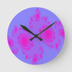 Horloge Ronde Pink Sneeze Fractal Wall Clock