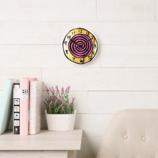Horloge Ronde Pink Spiral Wonderland Clock