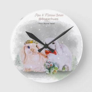 Horloge Ronde "Pipa & Marlow" Boganhues print