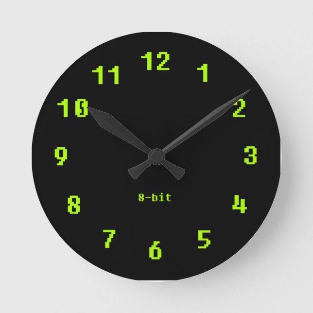Horloge Ronde pixel à 8 bits (Recto)