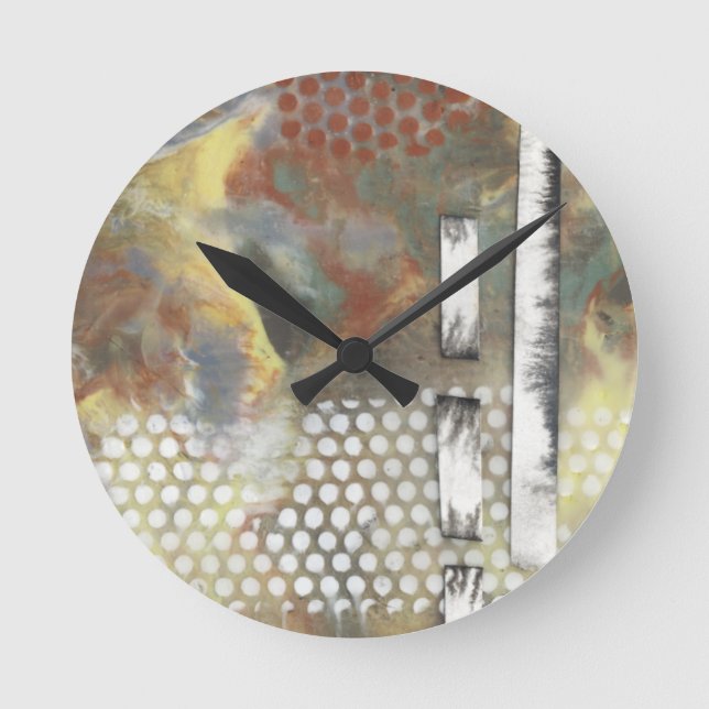 Horloge Ronde Pixels marbrés II (Recto)
