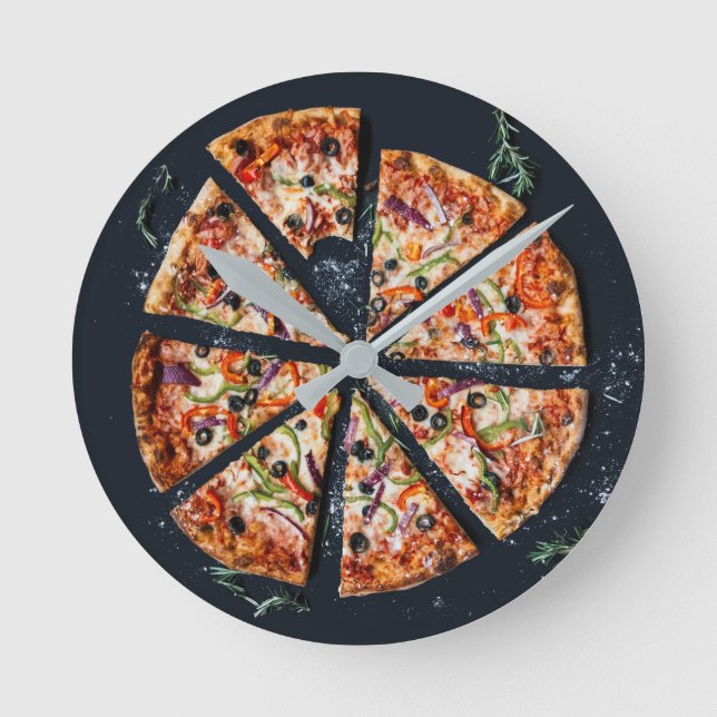Horloge Ronde Pizza Pie Wall (Recto)
