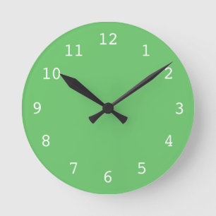 Horloge Ronde Plain green clock
