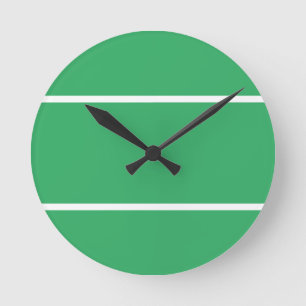 Horloge Ronde Plaisant Mer Vert Jumeau Blanc Horizontal Grandes