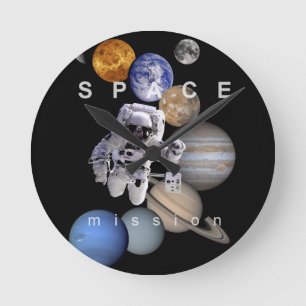 Horloge Ronde planètes de système solaire de mission spatiale