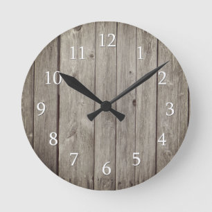 Horloge Ronde Plaques rustiques en bois rustique