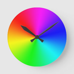 Horloge Ronde Plein spectre arc-en-ciel