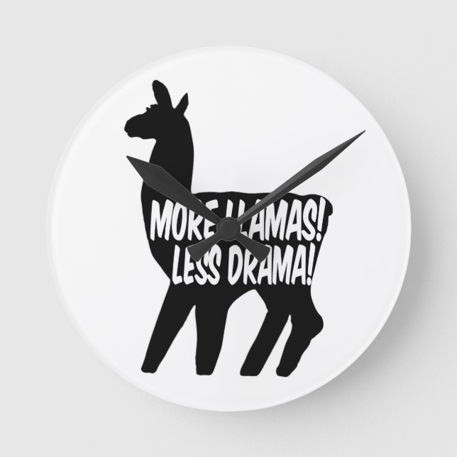 Horloge Ronde Plus de lamas moins de drame (Recto)