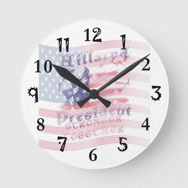 Horloge Ronde Plus forte ensemble USA (Recto)