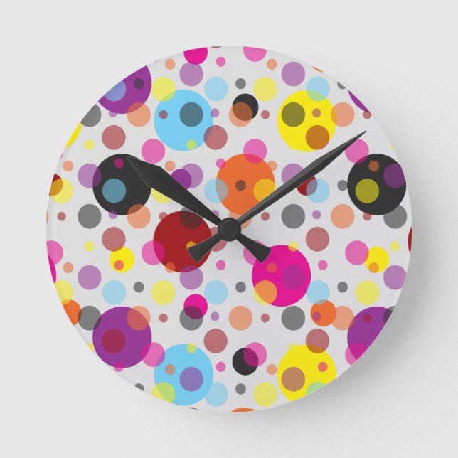 Horloge Ronde Points colorés (Recto)