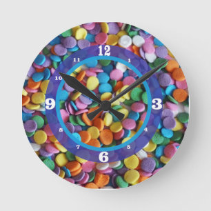 Horloge Ronde Points de bonbons numérotés pour fête