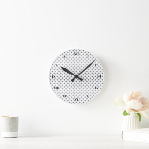 Horloge Ronde Pois Silver Gradient par Shirley Taylor