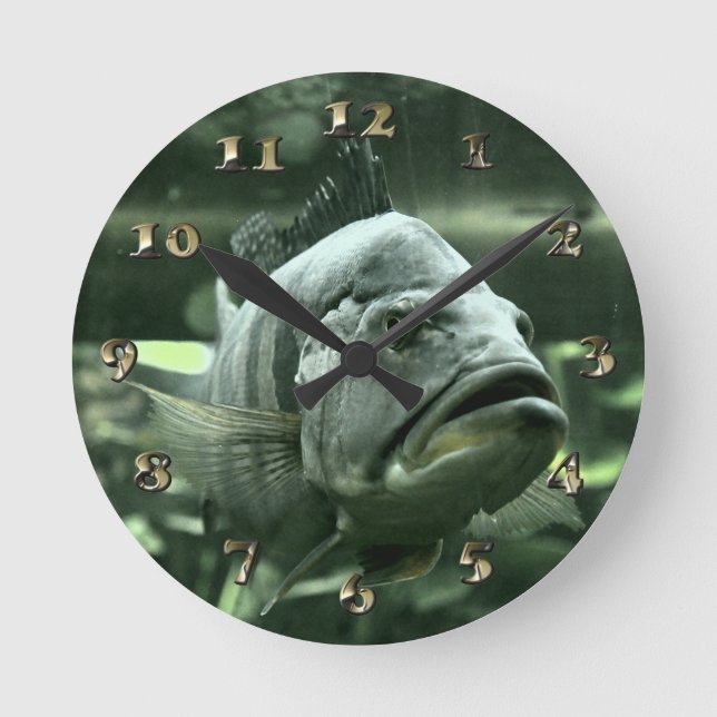 Horloge Ronde Poisson aquatique moche (Recto)