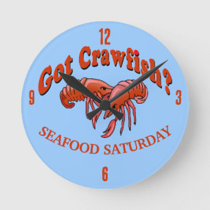 Horloge Ronde Poisson-crevette