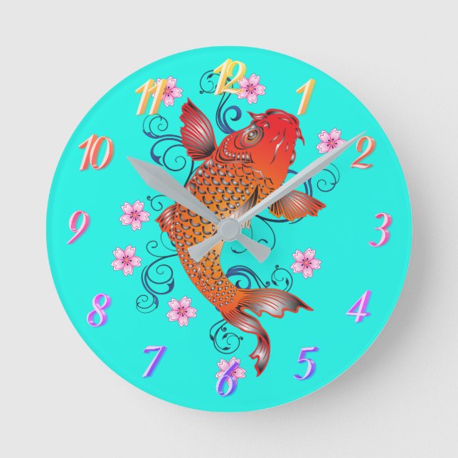 Horloge Ronde Poisson koi (Recto)