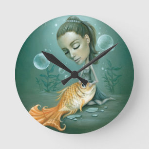 Horloge Ronde Poissons hors d'horloge d'eau