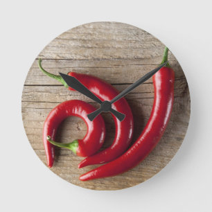 Horloge Ronde Poivre de piment rouge