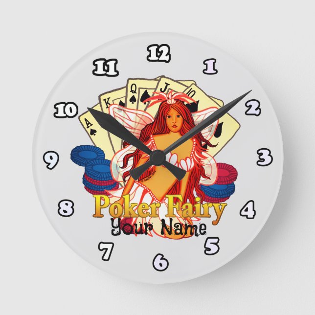 Horloge Ronde Poker Fairy (Recto)